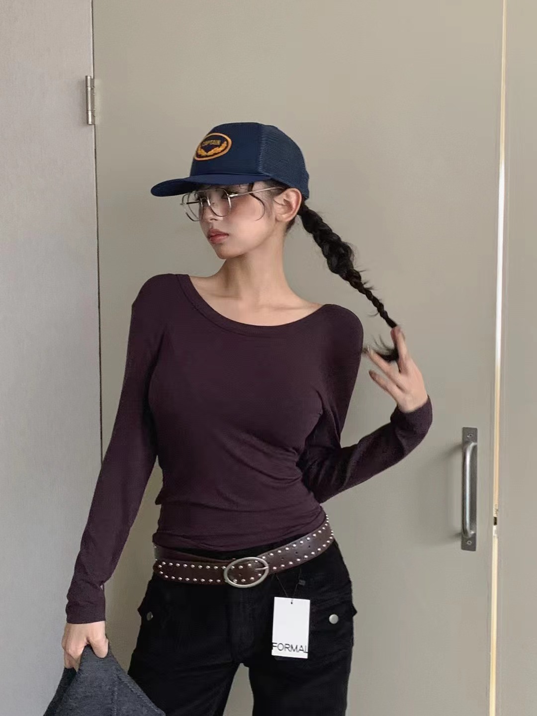 FORMAL韓國直郵㊣女裝新款熱賣推薦真品人氣休閑時尚長袖T恤FORMAL長袖T恤