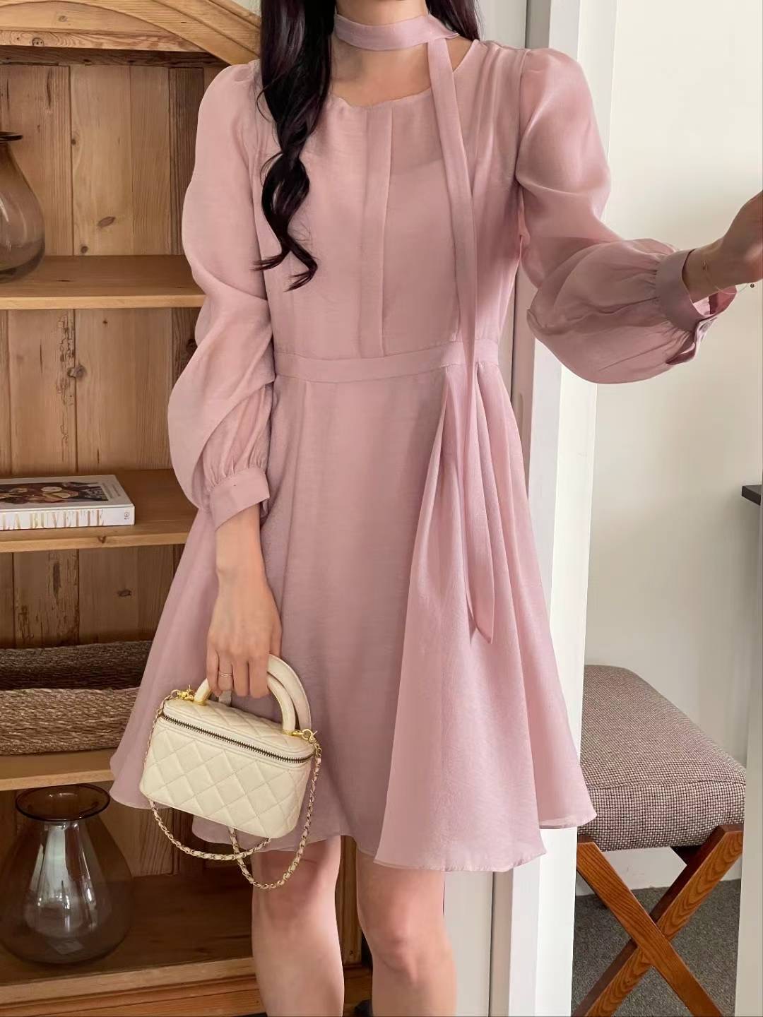 EEYOU韓國代購㊣女裝新款熱賣職業25秋冬休閑時尚真品連衣裙EEYOU連衣裙