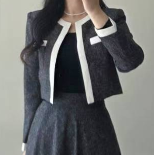 EEYOU東大門㊣代購女裝新款推薦熱賣25秋冬職業人氣真品夾克EEYOU夾克圖色1