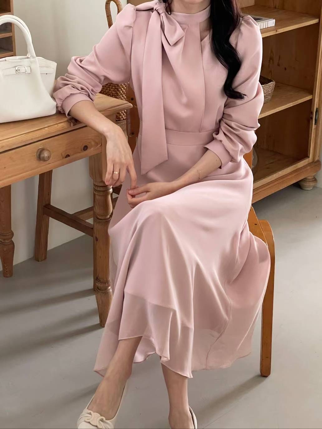EEYOU東大門㊣直郵女裝新品25秋冬人氣休閑時尚真品職業連衣裙EEYOU連衣裙