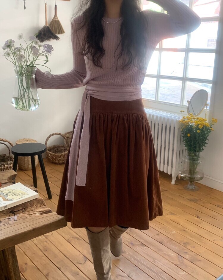 LETAILOR東大門㊣直郵女裝新款時尚25秋冬半身裙中短裙天鵝絨LETAILOR半身裙/中短裙