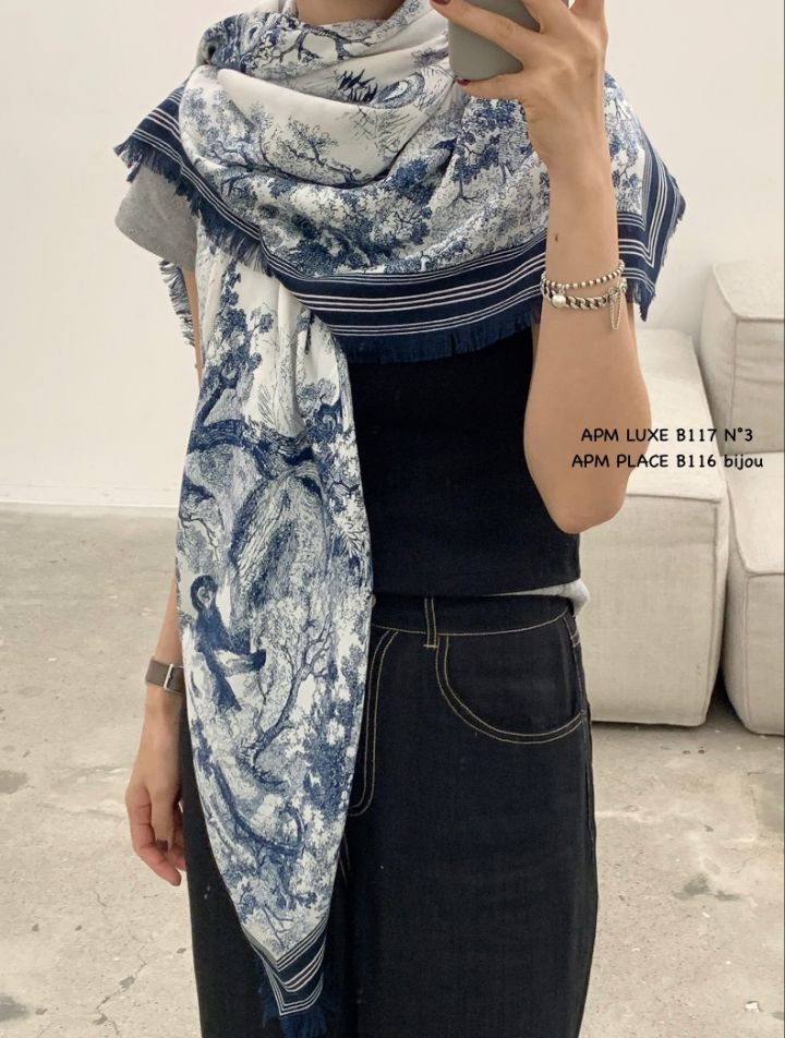 N3韓國代購㊣女士新品25秋冬熱賣推薦職業時尚休閑圍巾披肩N3圍巾/披肩