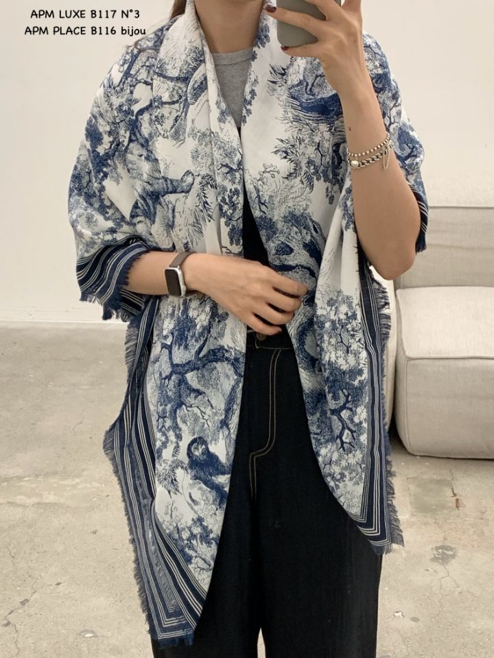 N3韓國代購㊣女士新品25秋冬熱賣推薦職業時尚休閑圍巾披肩N3圍巾/披肩