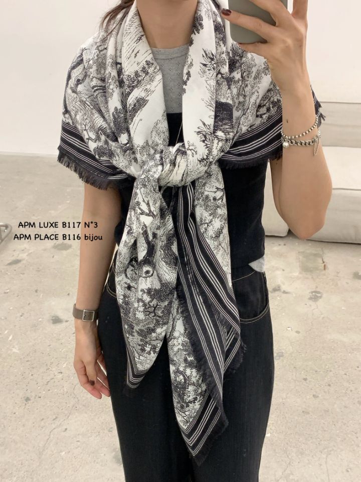 N3韓國代購㊣女士新品25秋冬熱賣推薦職業時尚休閑圍巾披肩N3圍巾/披肩