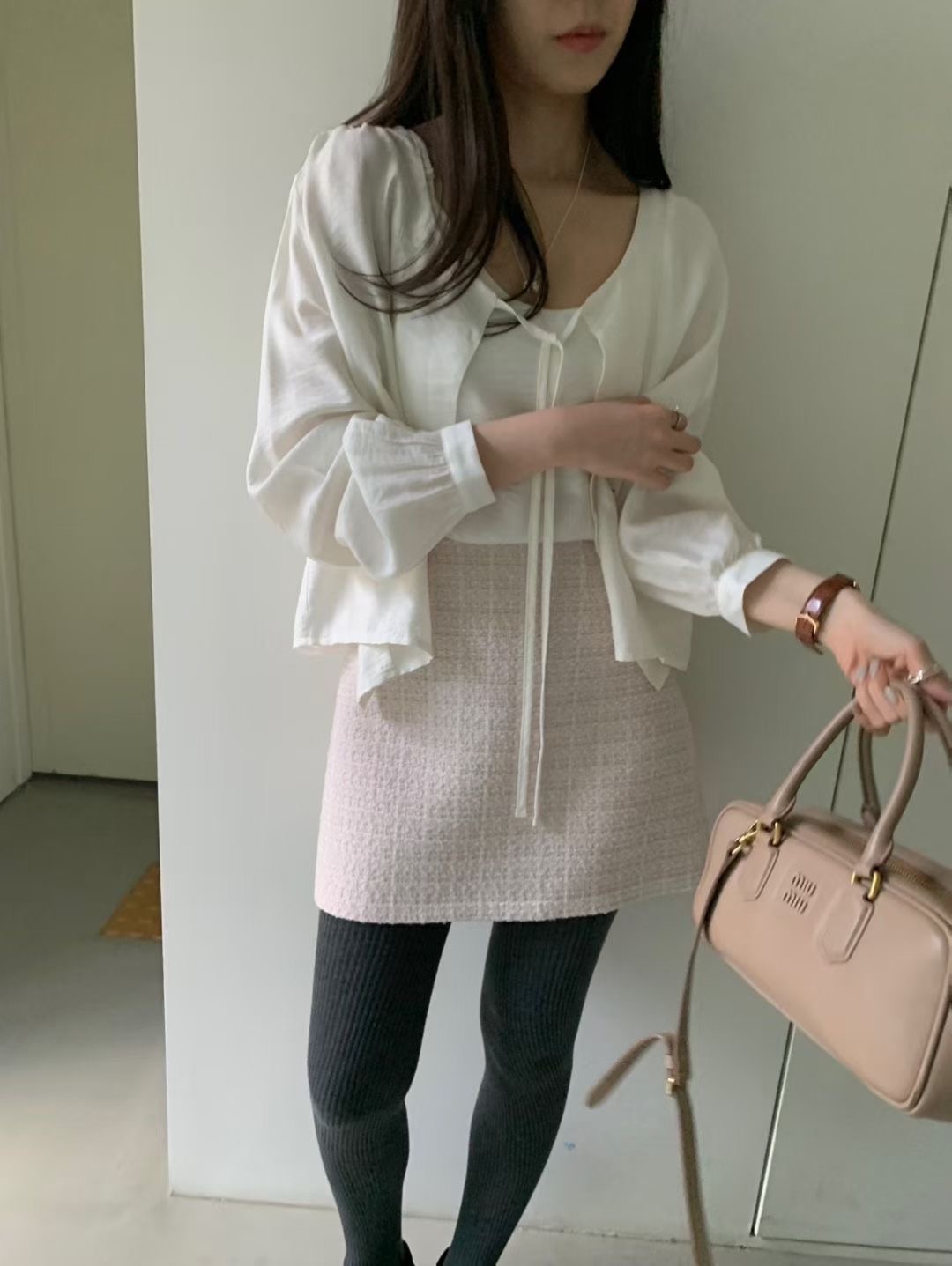 FREELOVE東大門㊣代購女裝新品休閑推薦真品人氣職業短裙花呢FREELOVE短裙