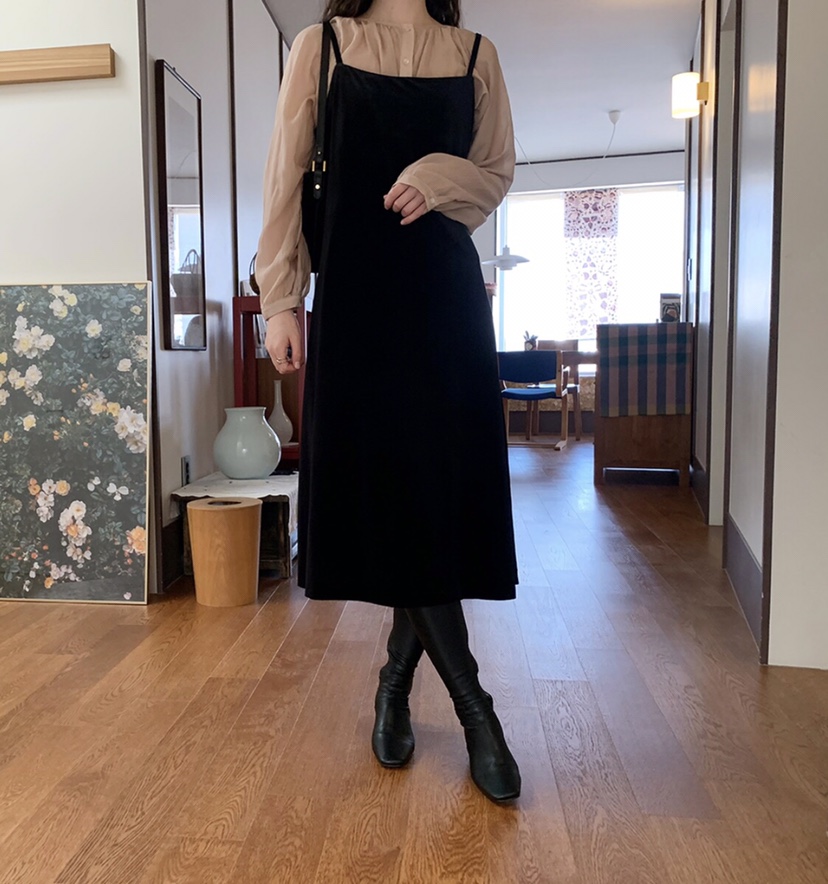 LETAILOR韓國直郵㊣女士新品熱賣休閑推薦時尚連衣裙天鵝絨LETAILOR連衣裙