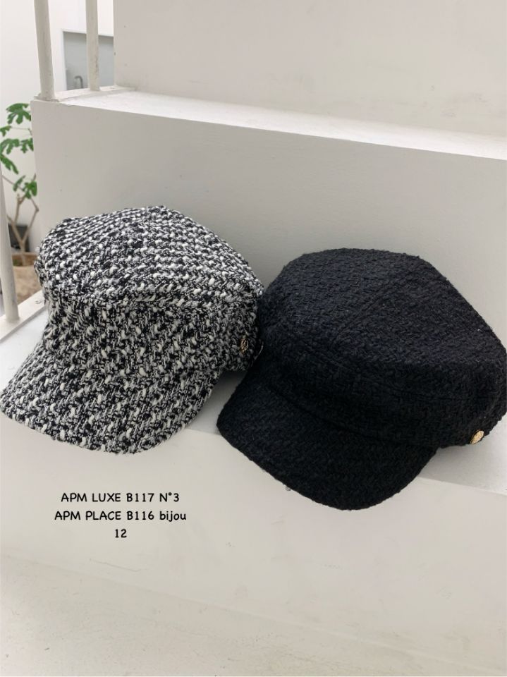 N3東大門㊣實拍女士新品時尚推薦25秋冬職業帽子粗花呢貝雷N3帽子
