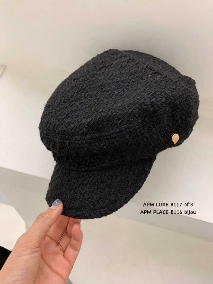 N3東大門㊣實拍女士新品時尚推薦25秋冬職業帽子粗花呢貝雷N3帽子圖色2