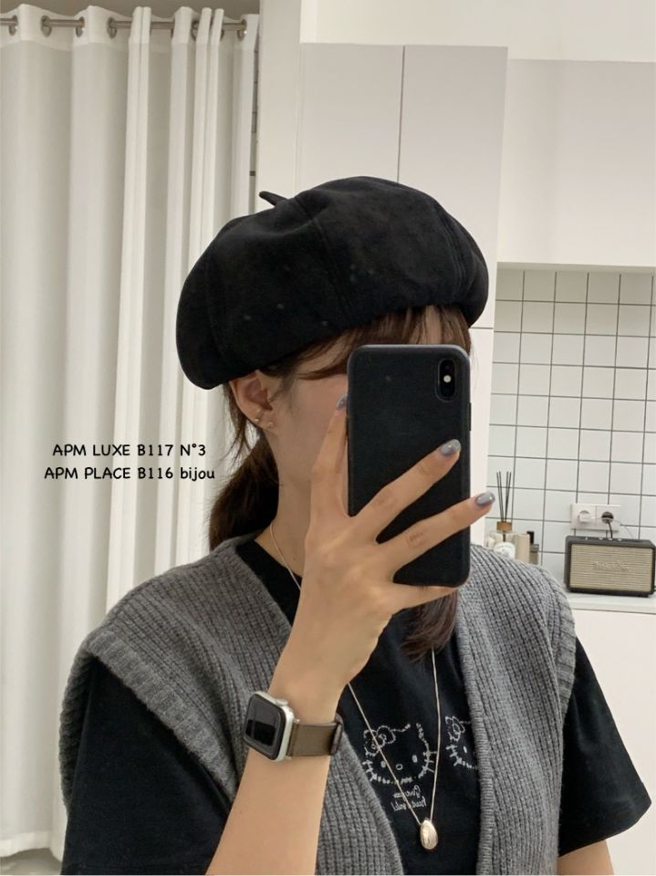 N3東大門㊣直郵女士新品推薦時尚熱賣真品25秋冬帽子絨面革N3帽子
