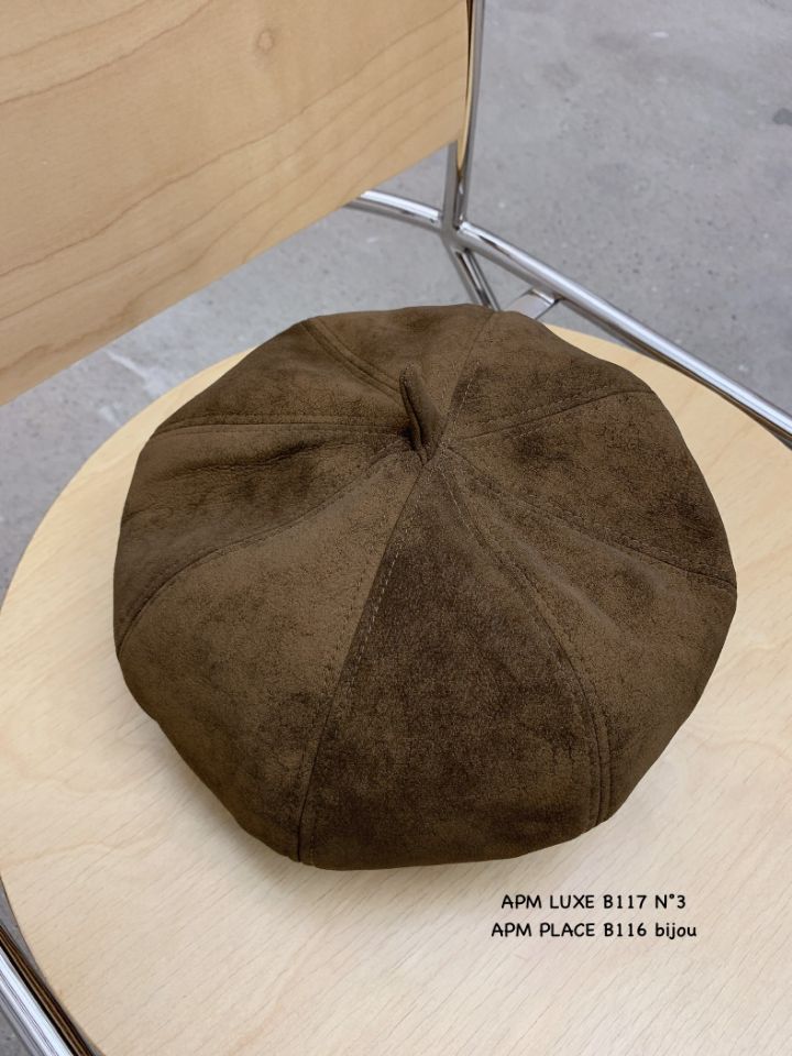 N3東大門㊣直郵女士新品推薦時尚熱賣真品25秋冬帽子絨面革N3帽子圖色4