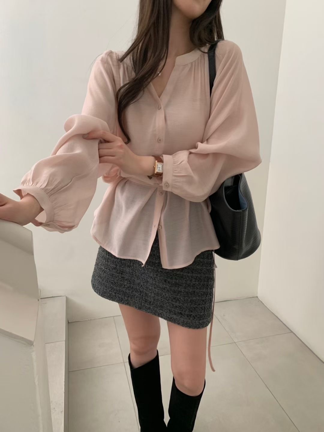 FREELOVE東大門㊣代購女士新品休閑真品職業25秋冬襯衫蕾絲衫FREELOVE襯衫/蕾絲衫