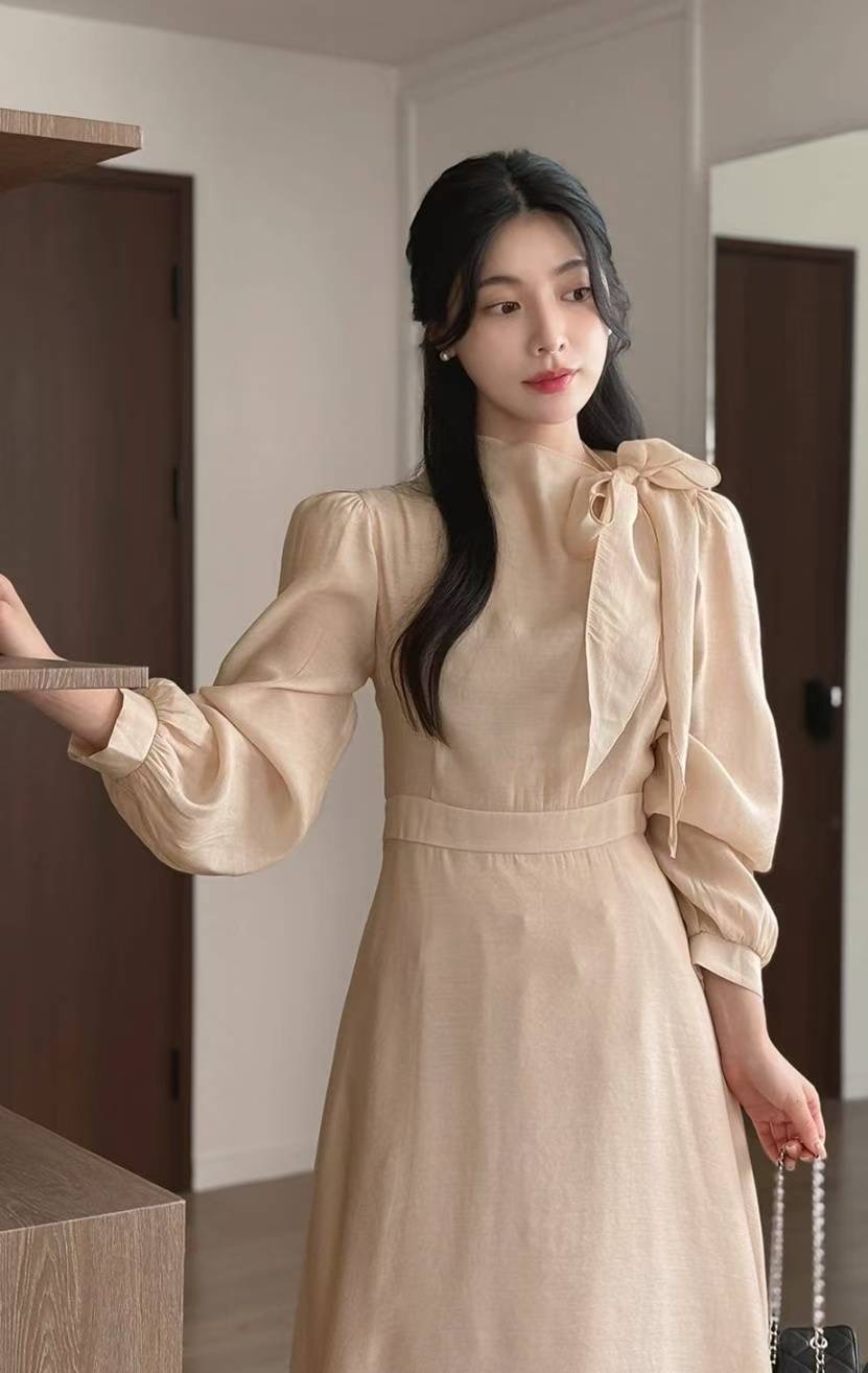 EEYOU韓國直郵㊣女裝新品真品推薦25秋冬熱賣休閑職業連衣裙EEYOU連衣裙
