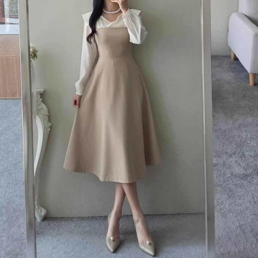 EEYOU韓國直郵㊣女裝新款推薦熱賣真品時尚人氣休閑職業連衣裙EEYOU連衣裙圖色1