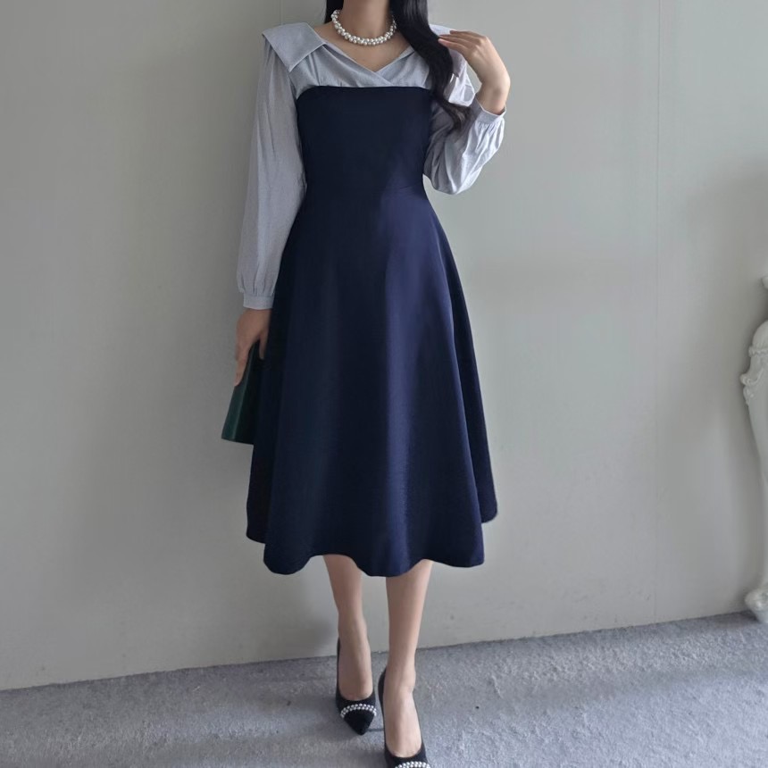 EEYOU韓國直郵㊣女裝新款推薦熱賣真品時尚人氣休閑職業連衣裙EEYOU連衣裙圖色2