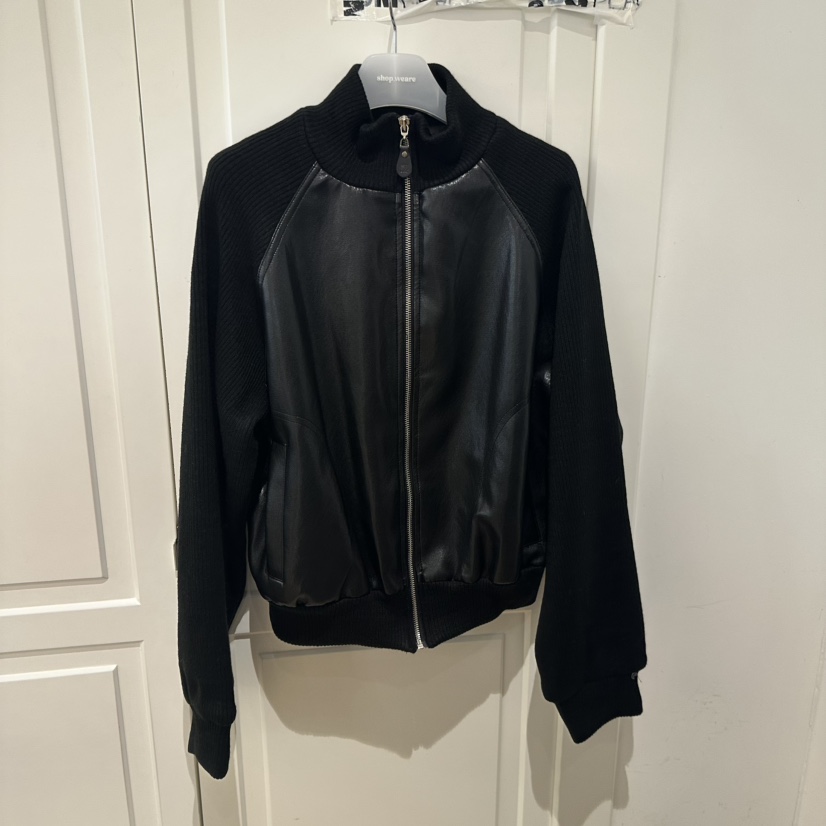 WE ARE/WELOVER東大門㊣代購女裝新款時尚休閑25秋冬夾克SHOP_WE ARE夾克圖色2黑色