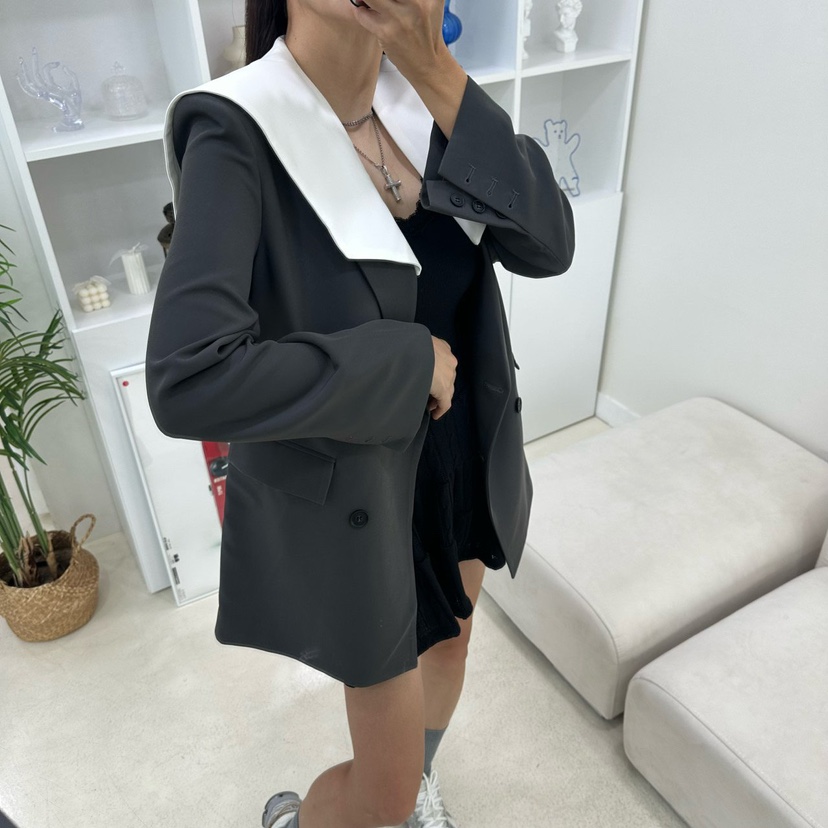 SOUIT東大門㊣直郵女士新款熱賣時尚人氣25秋冬職業夾克斗篷SOUIT by mabel-L夾克