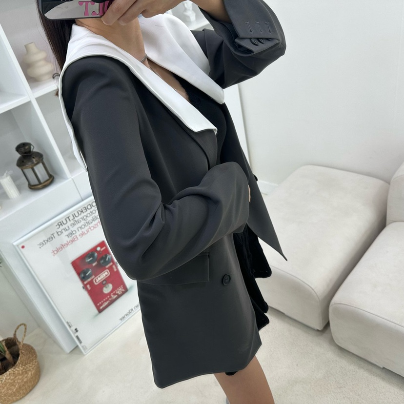 SOUIT東大門㊣直郵女士新款熱賣時尚人氣25秋冬職業夾克斗篷SOUIT by mabel-L夾克