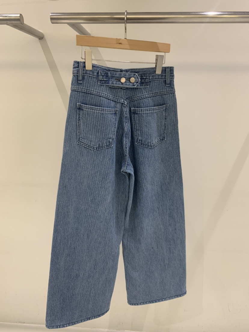 SELECT MARKET韓國直郵㊣女裝新品25秋冬時尚休閑牛仔褲條紋SELECT MARKET牛仔褲