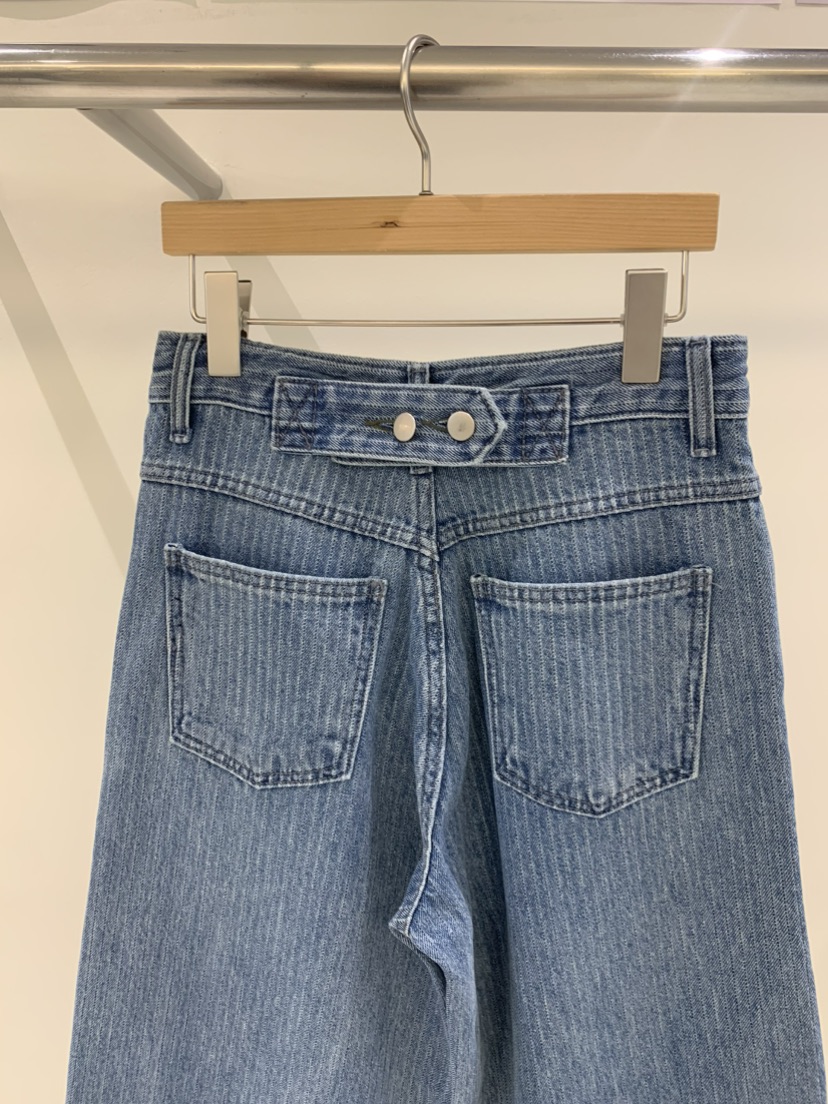 SELECT MARKET韓國直郵㊣女裝新品25秋冬時尚休閑牛仔褲條紋SELECT MARKET牛仔褲
