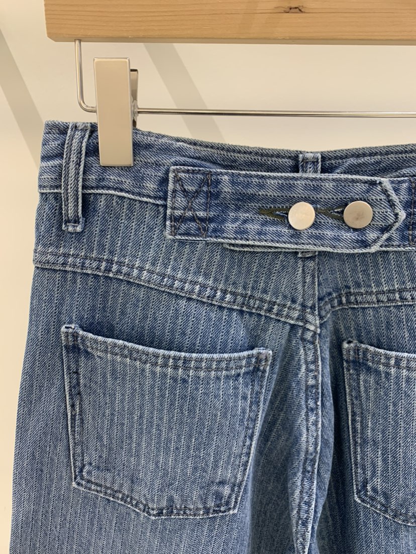 SELECT MARKET韓國直郵㊣女裝新品25秋冬時尚休閑牛仔褲條紋SELECT MARKET牛仔褲