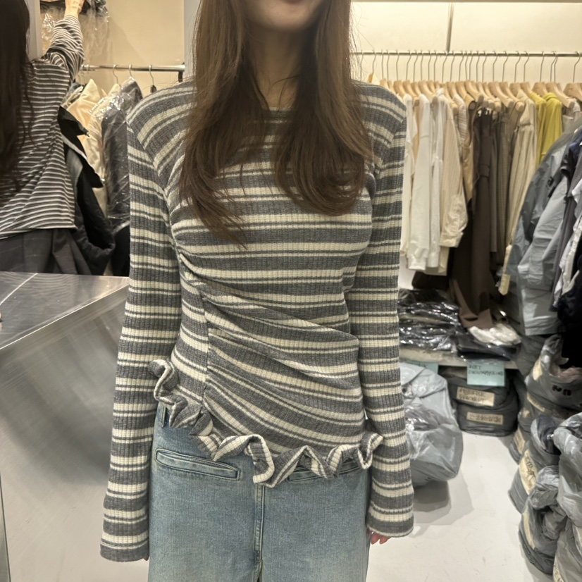 BERTHA東大門㊣直郵女裝新品真品熱賣25秋冬人氣時尚長袖T恤BERTHA長袖T恤圖色1