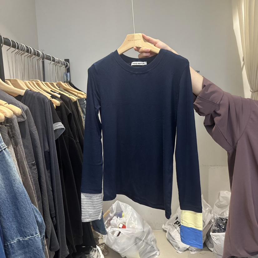 PARIS MATCH韓國直郵㊣女裝新款時尚職業人氣休閑25秋冬長袖T恤PARIS MATCH長袖T恤圖色1
