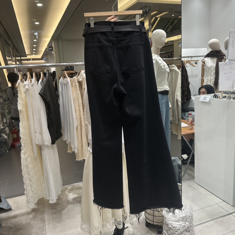 XPARTY韓國直郵㊣女士新款真品休閑熱賣推薦牛仔褲不含腰帶XPARTY牛仔褲