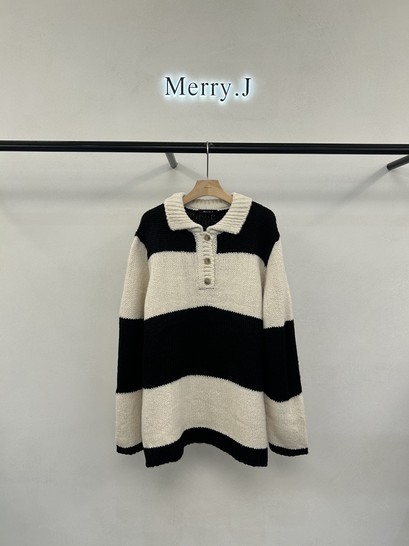 MERRY-J韓國代購㊣女士新款職業推薦時尚人氣熱賣真品針織衫MERRY-J針織衫圖色1