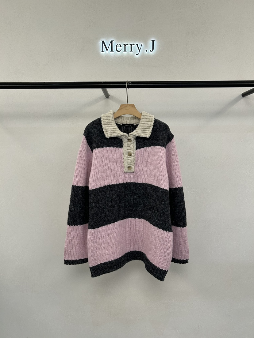 MERRY-J韓國代購㊣女士新款職業推薦時尚人氣熱賣真品針織衫MERRY-J針織衫圖色3
