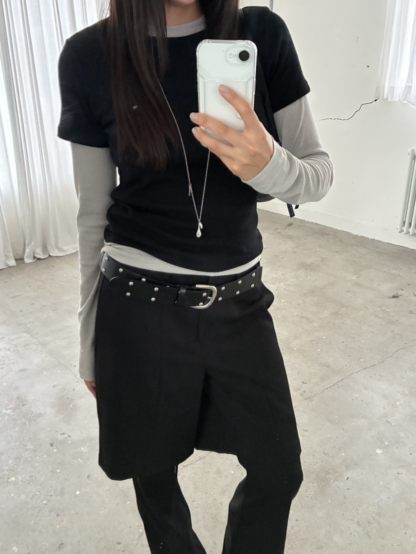 ACME韓國代購㊣女裝新款人氣職業熱賣休閑25秋冬長袖T恤蕾絲ACME長袖T恤