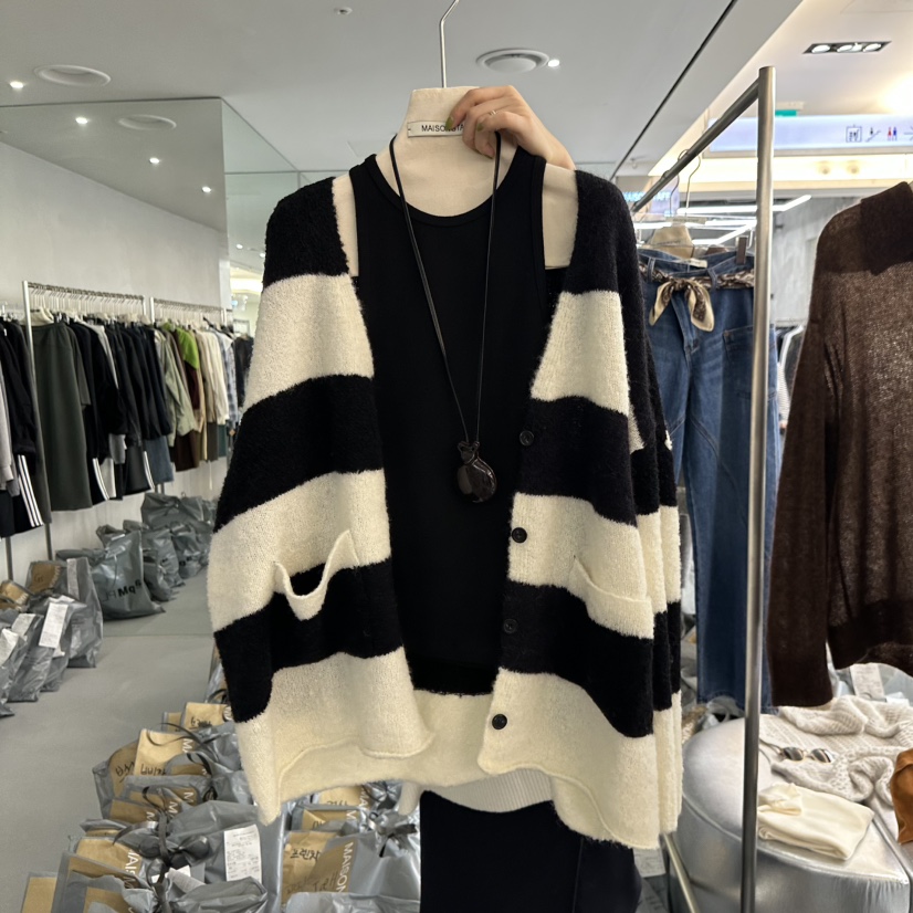 DOUBLE STANDARD/LE SMOKING/MAISONSTAFF東大門㊣代購女裝新品休閑針織衫不含項鏈MAISONSTAFF針織衫圖色2