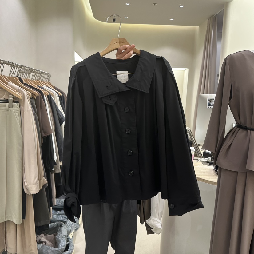 MATIERE東大門㊣代購女裝新款熱賣25秋冬真品時尚襯衫蕾絲衫MATIERE襯衫/蕾絲衫圖色2