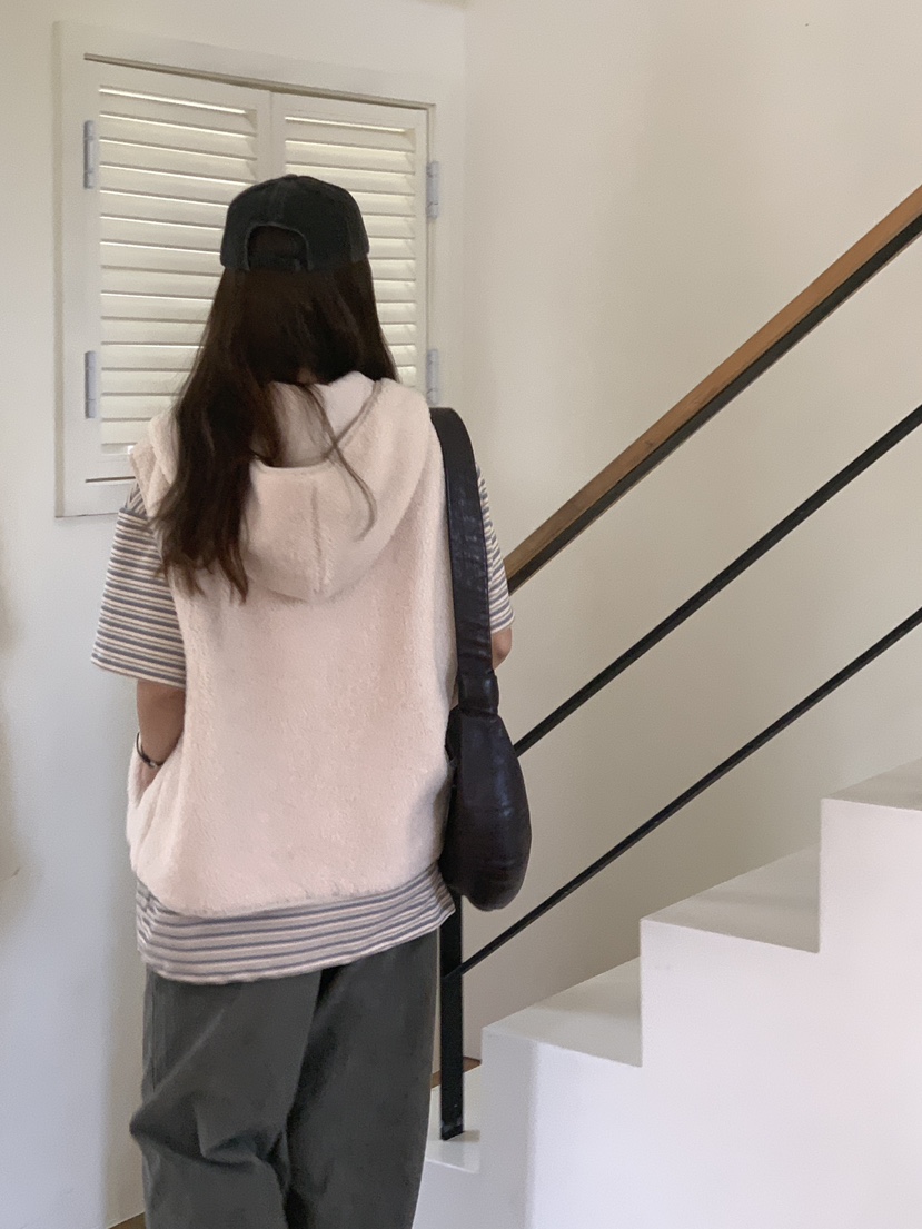 BAKING POWDER東大門㊣直郵女士新品職業人氣馬甲羊毛衫連帽BAKING POWDER馬甲