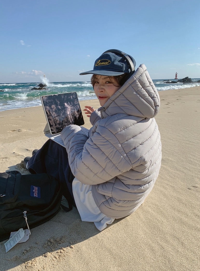 OURWAVE/OUR ROOM韓國代購㊣女士新款人氣熱賣職業短款棉服Our Wave/Our Room短款棉服