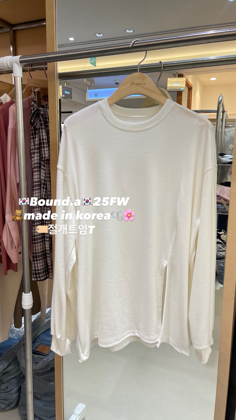 BOUND.A東大門㊣直郵女裝新品熱賣25秋冬推薦休閑職業長袖T恤BOUND.A長袖T恤