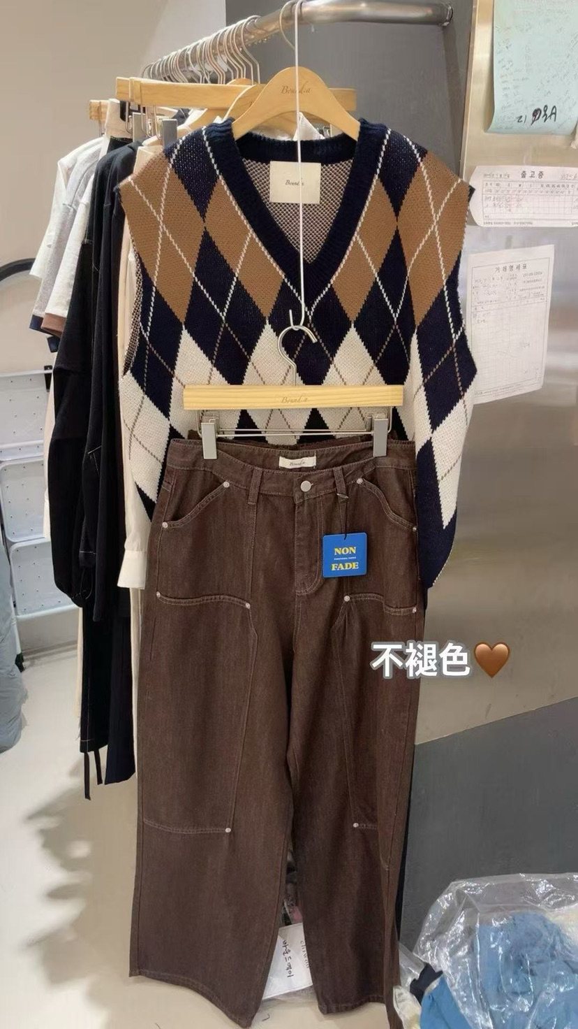 BOUND.A韓國直郵㊣女士新品人氣休閑熱賣職業牛仔褲不褪色BOUND.A牛仔褲