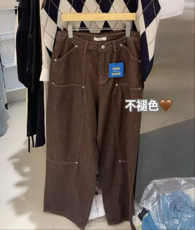 BOUND.A韓國直郵㊣女士新品人氣休閑熱賣職業牛仔褲不褪色BOUND.A牛仔褲圖色1