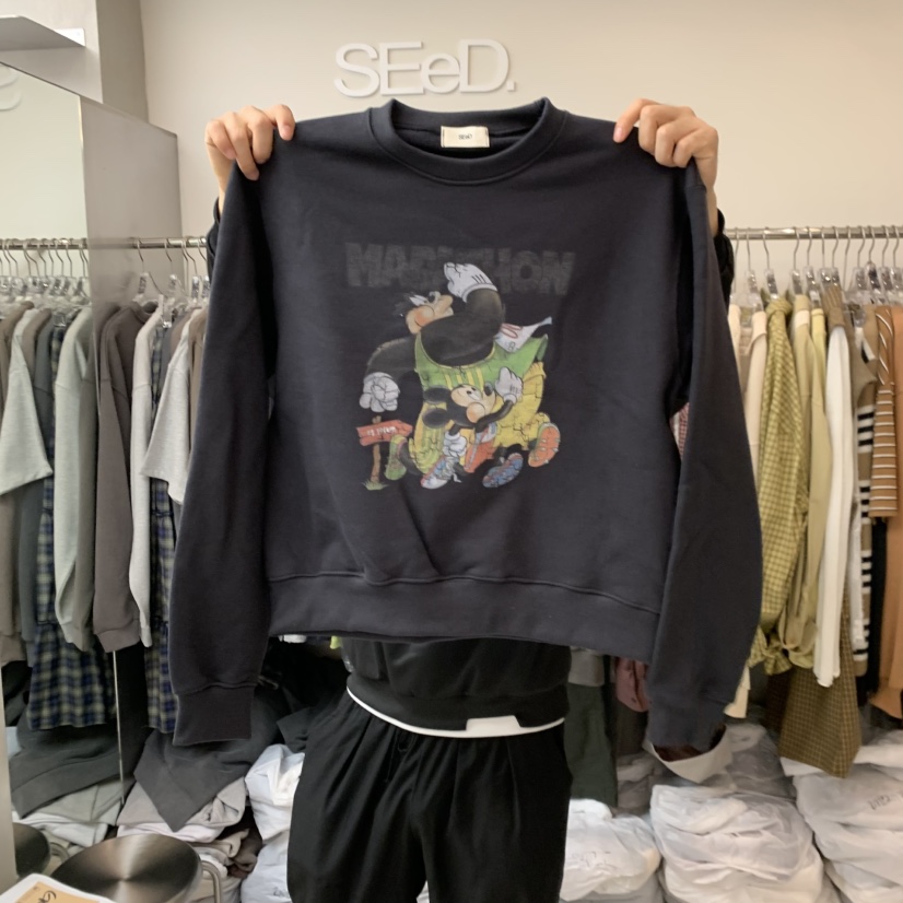 LEESEED-A東大門㊣實拍女裝新款熱賣推薦25秋冬休閑人氣衛衣SEeD/LEESEED衛衣圖色1