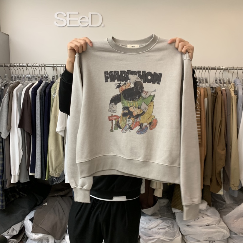 LEESEED-A東大門㊣實拍女裝新款熱賣推薦25秋冬休閑人氣衛衣SEeD/LEESEED衛衣圖色2