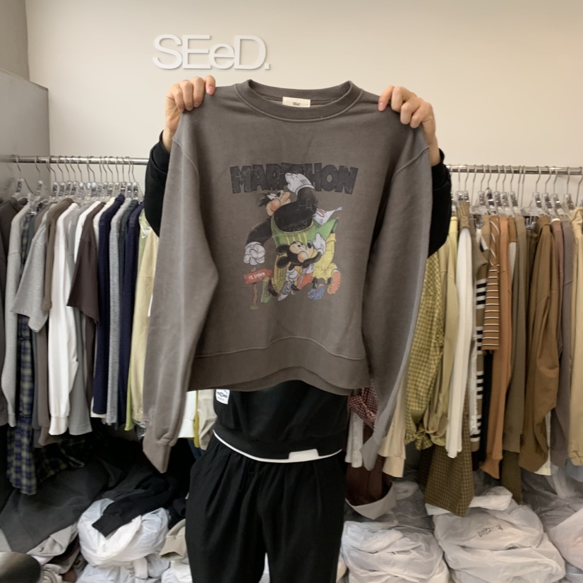 LEESEED-A東大門㊣實拍女裝新款熱賣推薦25秋冬休閑人氣衛衣SEeD/LEESEED衛衣圖色3