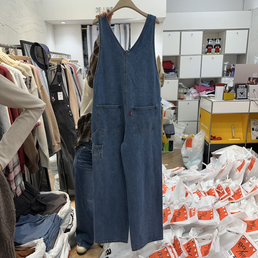 DE LINE東大門㊣實拍女裝新品熱賣職業人氣真品推薦背帶褲DE LINE背帶褲
