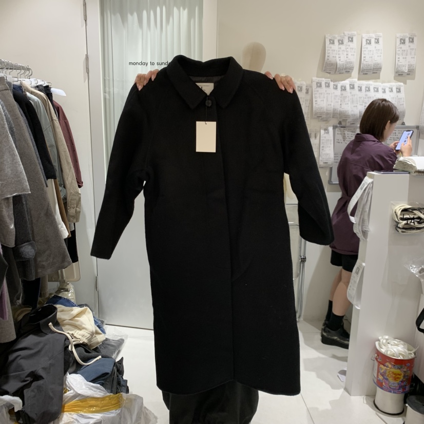 MONDAY TO SUNDAY東大門㊣代購女士新品推薦中長款大衣羊駝MONDAY TO SUNDAY中長款大衣圖色1