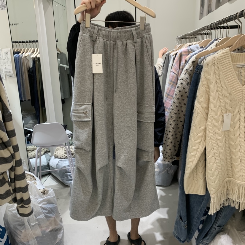 YUNBAL東大門㊣直郵女士新品休閑25秋冬熱賣真品休閑褲工裝褲YUNBAL休閑褲