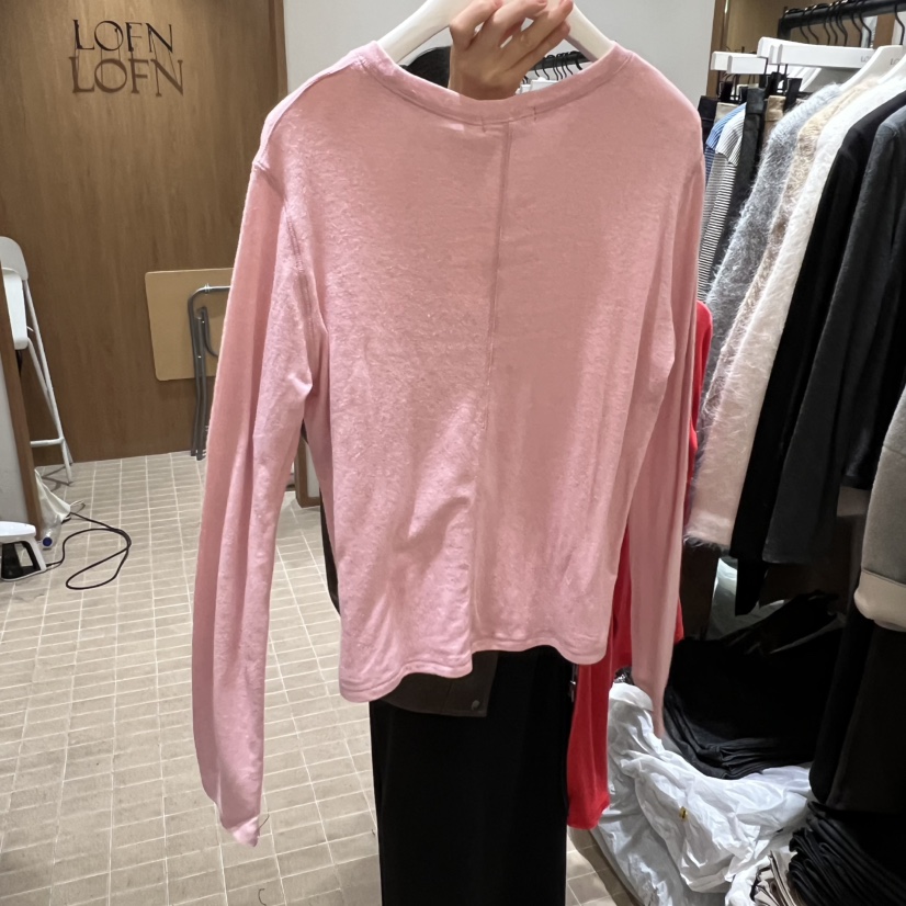 LOFN韓國直郵㊣女士新款時尚職業真品熱賣25秋冬休閑長袖T恤LOFN長袖T恤