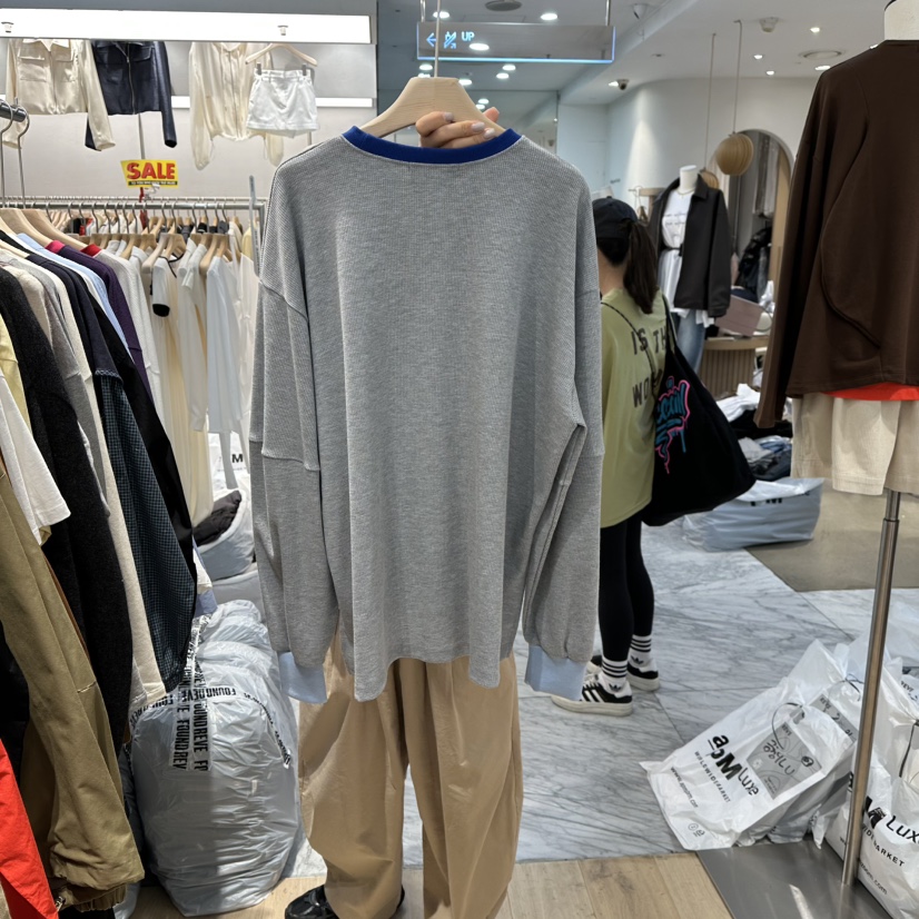 REVE-L韓國代購㊣女裝新款人氣推薦休閑真品時尚25秋冬長袖T恤REVE-L長袖T恤