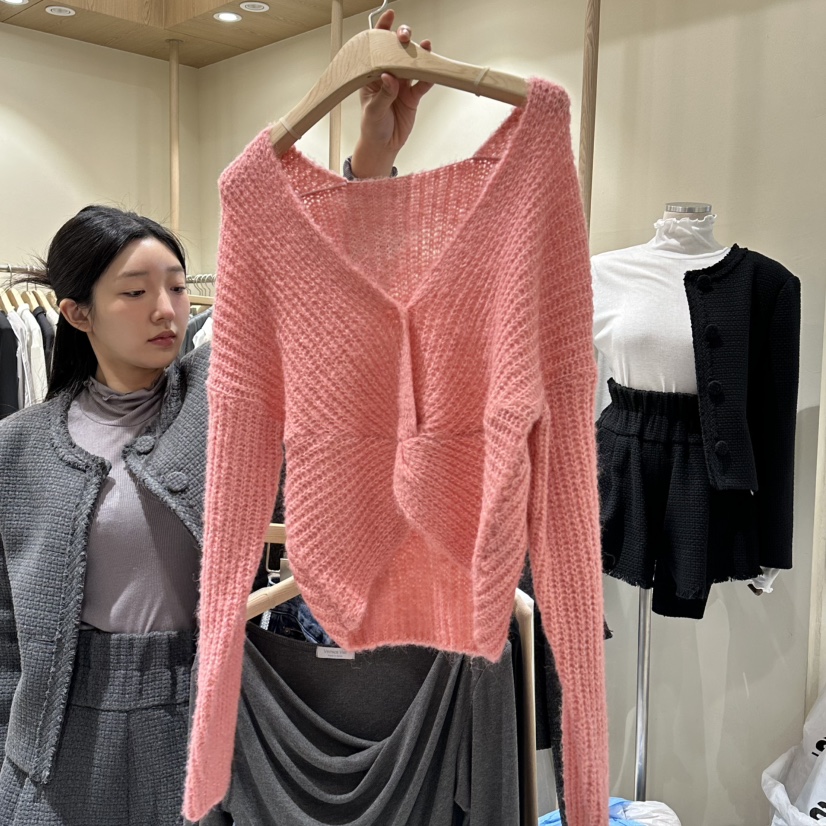 VINTAGE VIBE東大門㊣代購女士新品真品推薦人氣針織衫兩面穿VINTAGE VIBE針織衫圖色2
