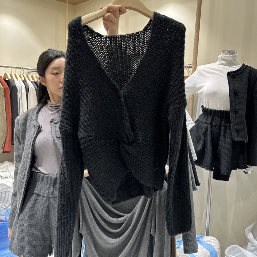 VINTAGE VIBE東大門㊣代購女士新品真品推薦人氣針織衫兩面穿VINTAGE VIBE針織衫圖色3
