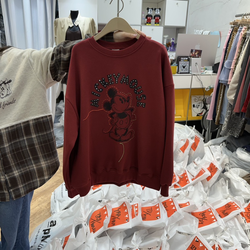 DE LINE韓國代購㊣女裝新品休閑人氣熱賣25秋冬推薦時尚衛衣DE LINE衛衣圖色2