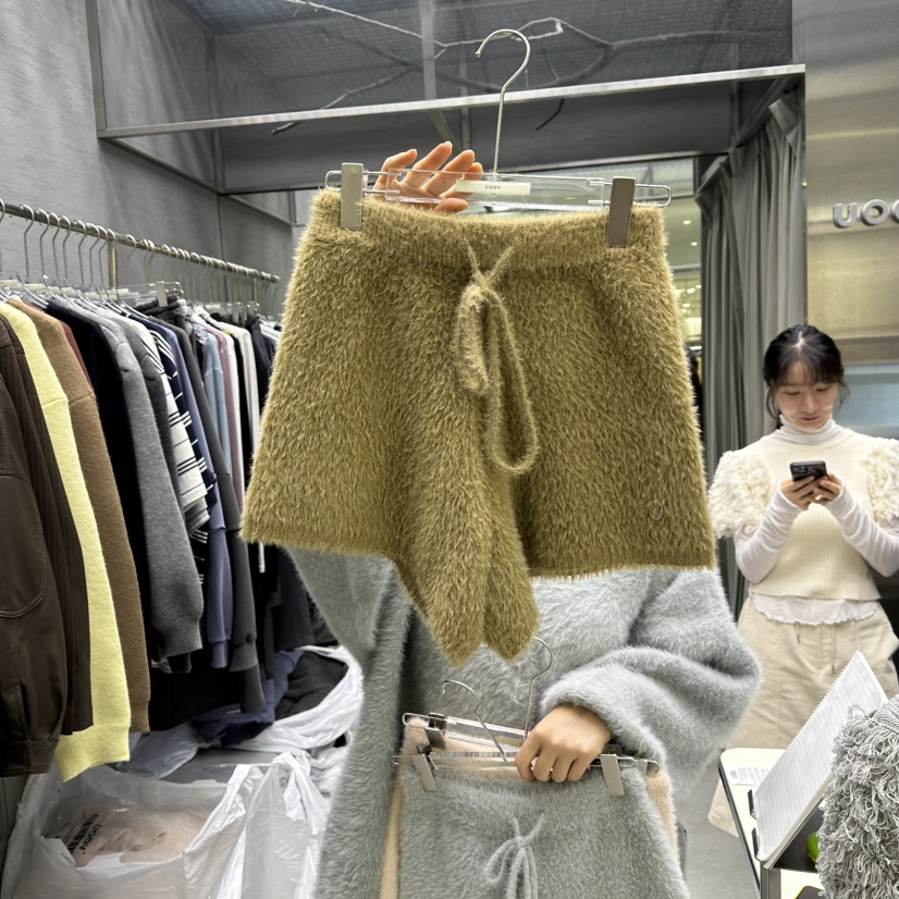 UOOV韓國代購㊣女裝新款休閑推薦熱賣人氣職業25秋冬真品短褲UOOV短褲圖色3