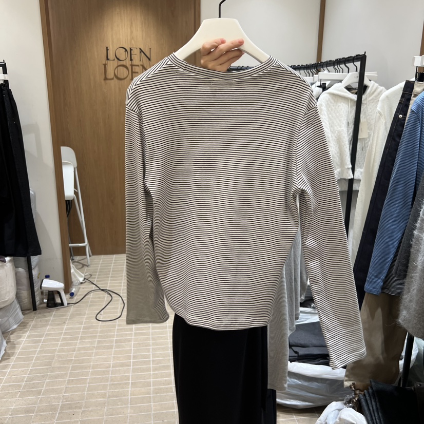 LOFN東大門㊣實拍女士新款職業時尚25秋冬人氣真品推薦長袖T恤LOFN長袖T恤